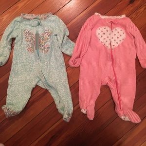 Carter newborn zipper pajamas